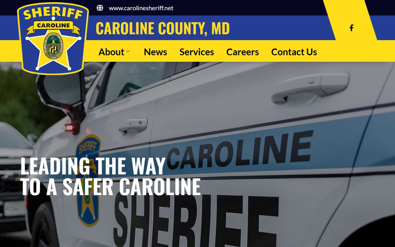 Caroline County Sheriff's Office website for police blotter information