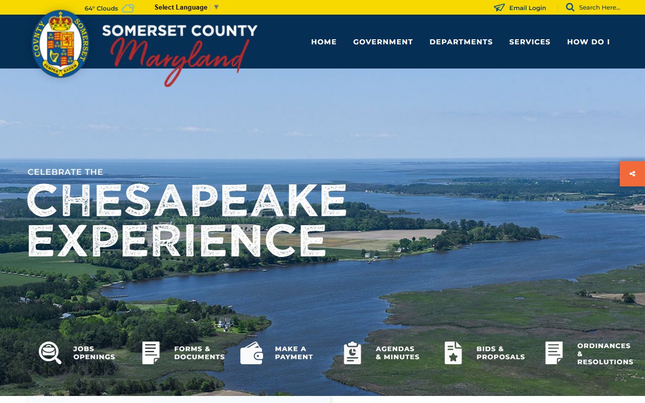 Somerset County government website for police blotter and public records information